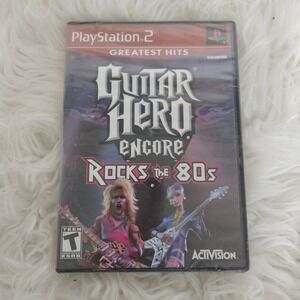 Guitar Hero Encore: Rocks the 80s (Sony PlayStation 2, 2007) NEW SEALED